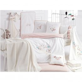 Детский набор в кроватку для младенцев Irya - Sleep кремовый (16 предметов)