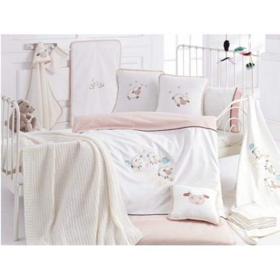 Детский набор в кроватку для младенцев Irya - Sleep кремовый (16 предметов)