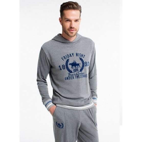 Домашняя одежда U.S. Polo Assn - Пижама мужская (длин.рукав) 17140 серая