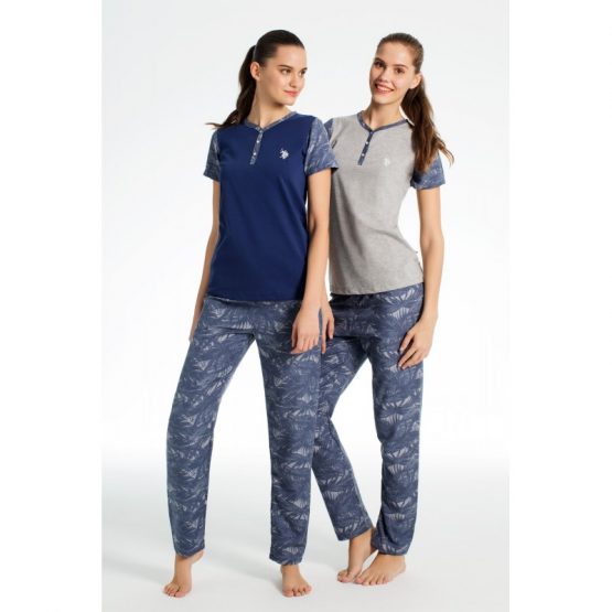 Домашняя одежда U.S. Polo Assn - Пижама женская (корот. рукав) 15636 серая