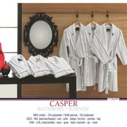 Домашняя одежда U.S.Polo Assn - Халат Casper S/M Gri бело-серый