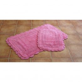 Набор ковриков Irya - Sahra pembe розовый - 60*100+45*60
