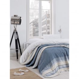 Плед Eponj Home - Cizgili 150*220 Mavi голубой