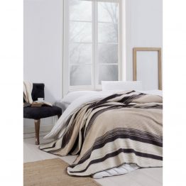 Плед Eponj Home - Cizgili 180*220 Kahve кофе