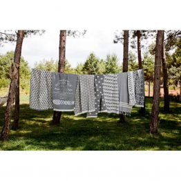 Плед-накидка Barine - Mountain Magic Throw black white черно-белый 130*170