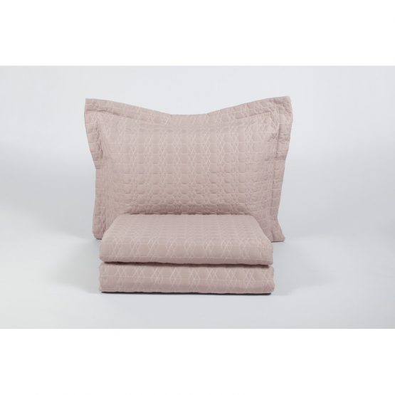 Покрывало с наволочками Karaca Home - Edenia pudra 2019-1 пудра 240*230