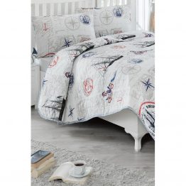 Покрывало стеганное с наволочками Eponj Home - Fairway kirmizi красный 200*220