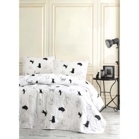 Покрывало стеганное с наволочкой Eponj Home B W - Patte 160*220