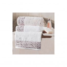 Полотенце бамбуковое Maxstyle - Leopar кремовое 50*90