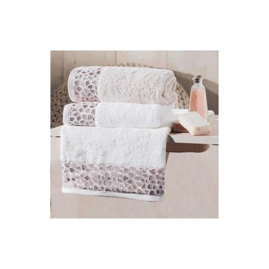 Полотенце бамбуковое Maxstyle - Leopar кремовое 50*90