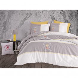 Постельное белье Beverly Hills Polo Club сатин - BHPC 102 Grey евро