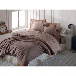 Постельное белье Beverly Hills Polo Club сатин - BHPC 105 Brown евро