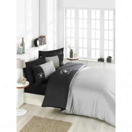 Постельное белье Beverly Hills Polo Club сатин - BHPC 106 Antracite Grey евро