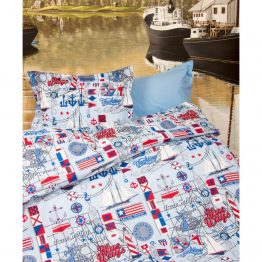 Постельное белье для подростков Lotus Premium B G - Sailor голубой