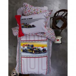 Постельное белье Karaca Home - Racing 2017-1 red ранфорс подростковое