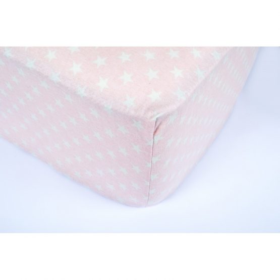 Простынь на резинке Tac Flanel - Bella розовый 100*200